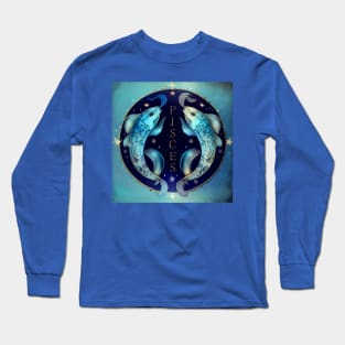 Zodiac Sign PISCES - Fantasy Illustration of astrology Pisces Long Sleeve T-Shirt